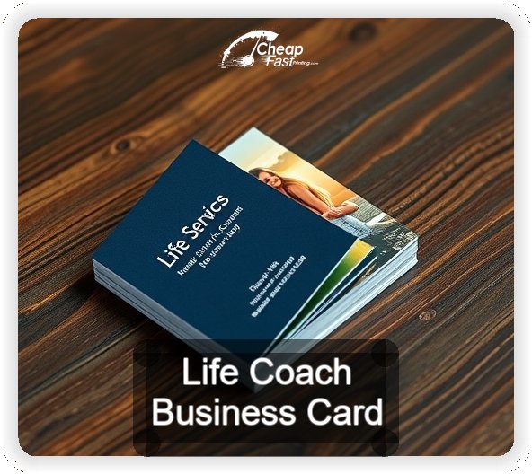 Life Coach business card design sample
