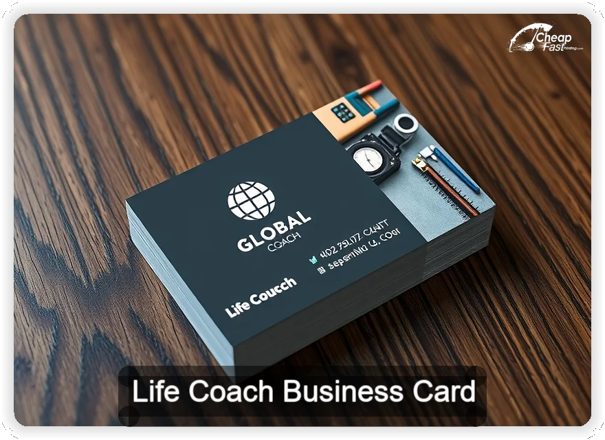 Life Coach business card design sample