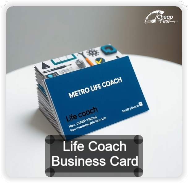 Life Coach business card design sample