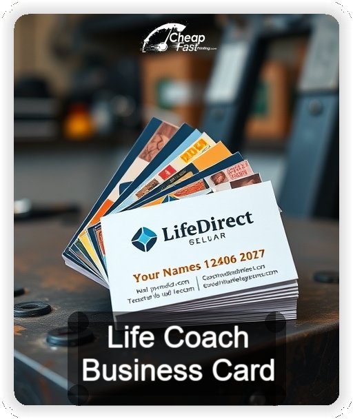 Life Coach business card design sample