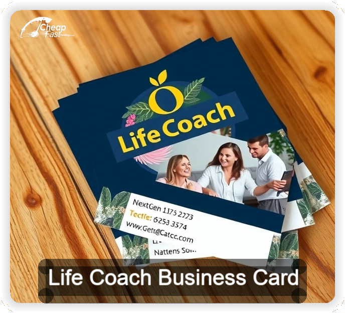 Life Coach business card design sample