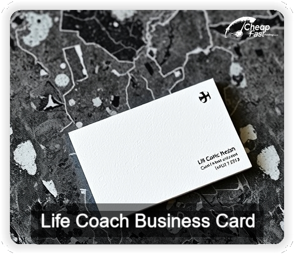 Life Coach business card design sample