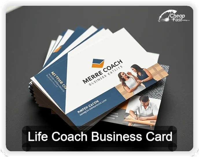 Life Coach business card design sample