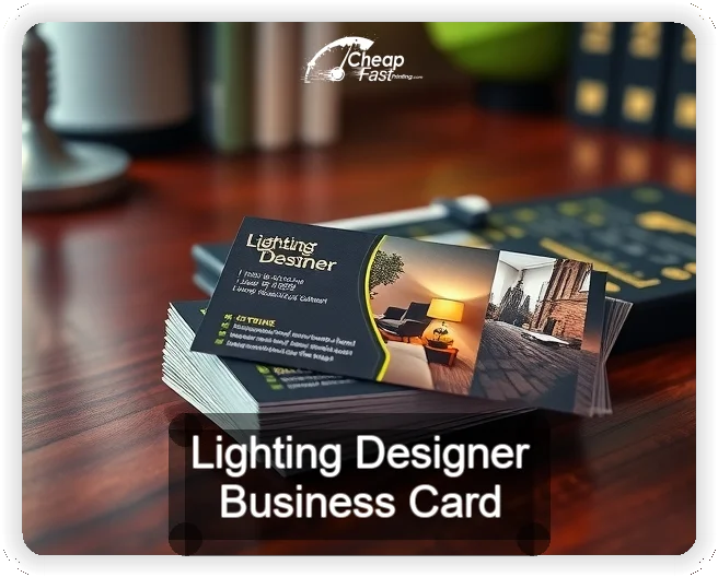 Lighting Designer business card design sample