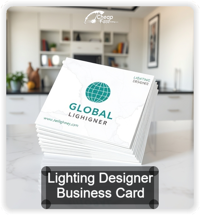 Lighting Designer business card design sample