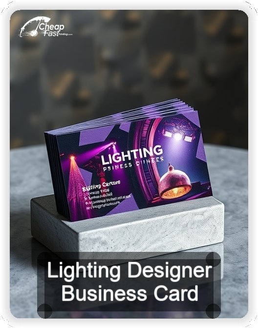 Lighting Designer business card design sample