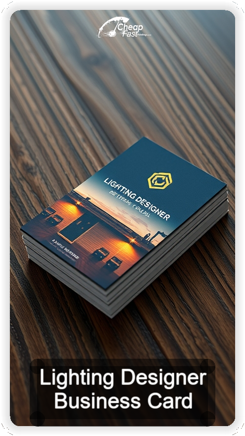 Lighting Designer business card design sample