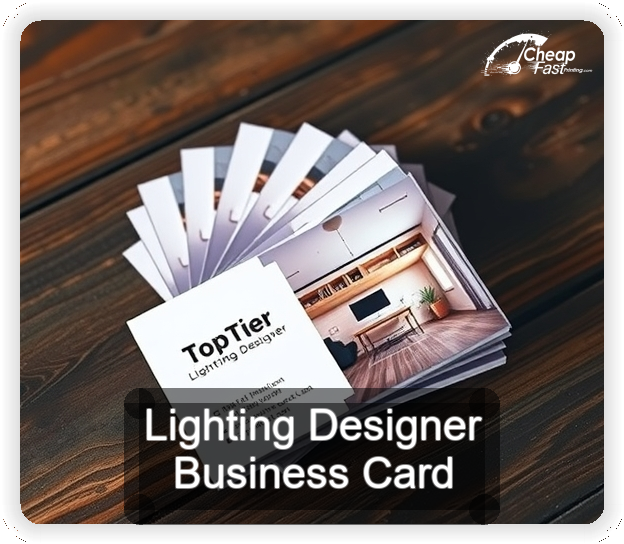 Lighting Designer business card design sample