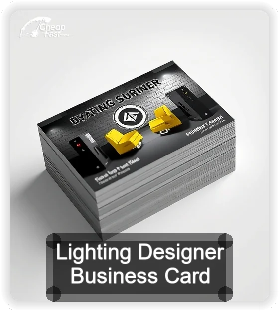 Lighting Designer business card design sample