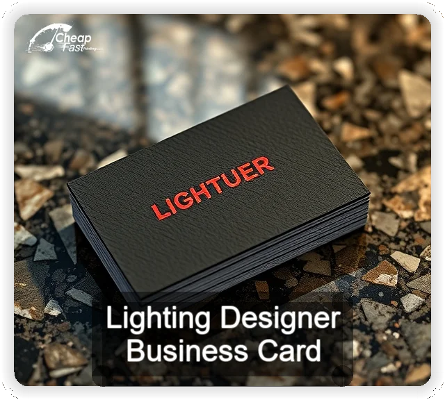 Lighting Designer business card design sample