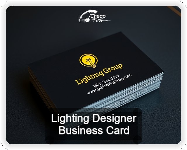 Lighting Designer business card design sample