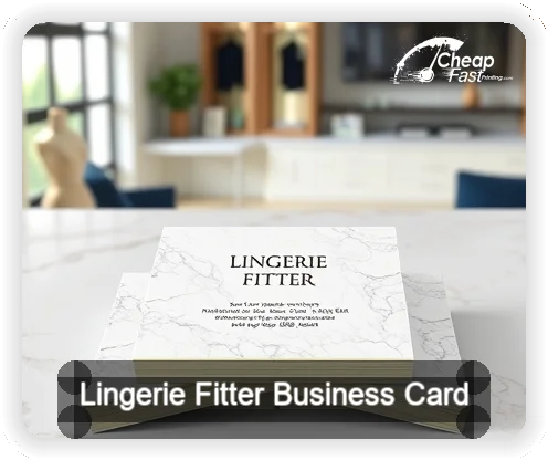 Lingerie Fitter business card design sample