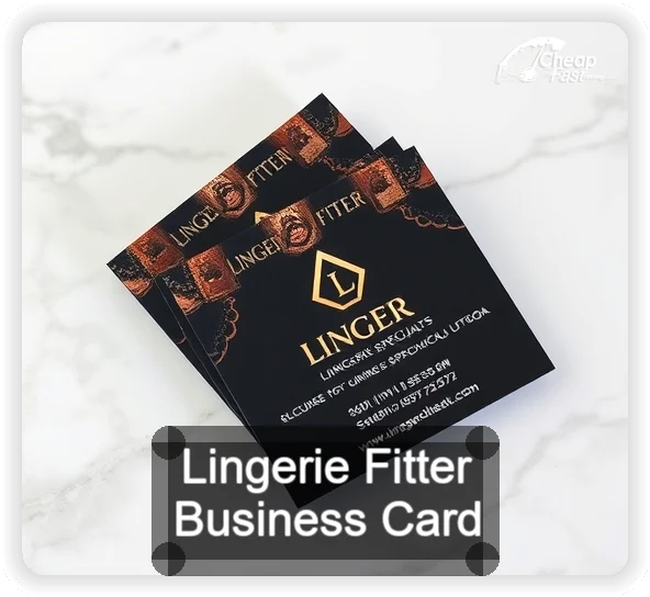 Lingerie Fitter business card design sample
