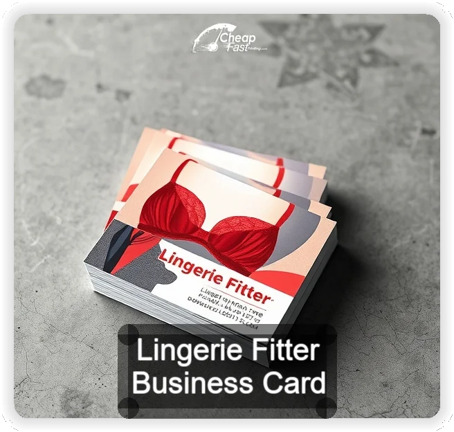 Lingerie Fitter business card design sample