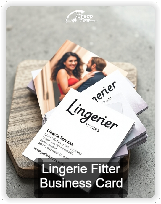 Lingerie Fitter business card design sample