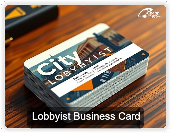 Lobbyist business card design sample