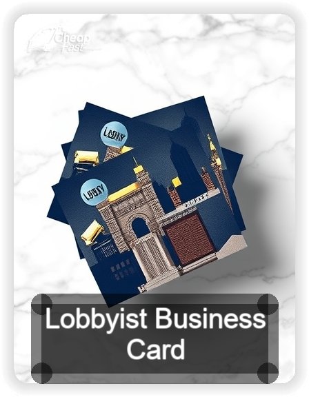 Lobbyist business card design sample