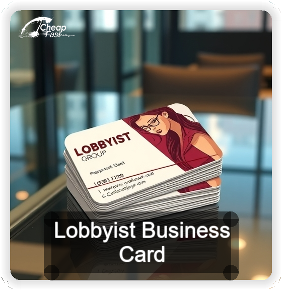 Lobbyist business card design sample