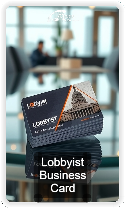 Lobbyist business card design sample