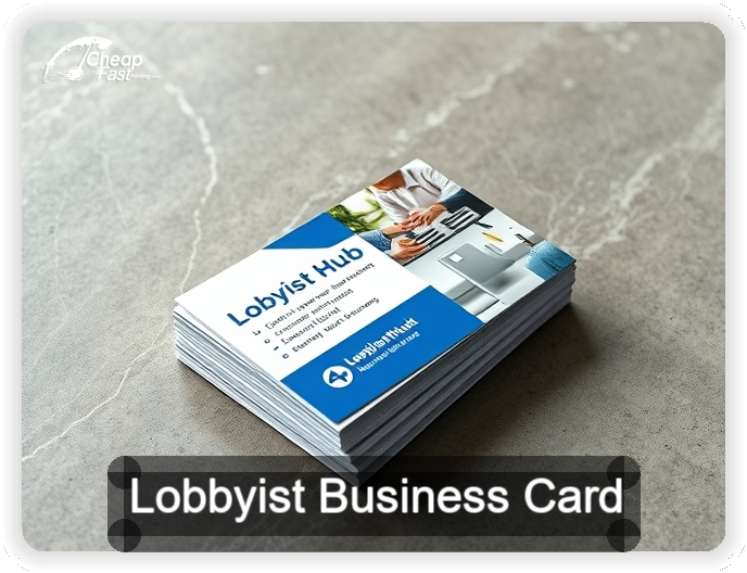 Lobbyist business card design sample