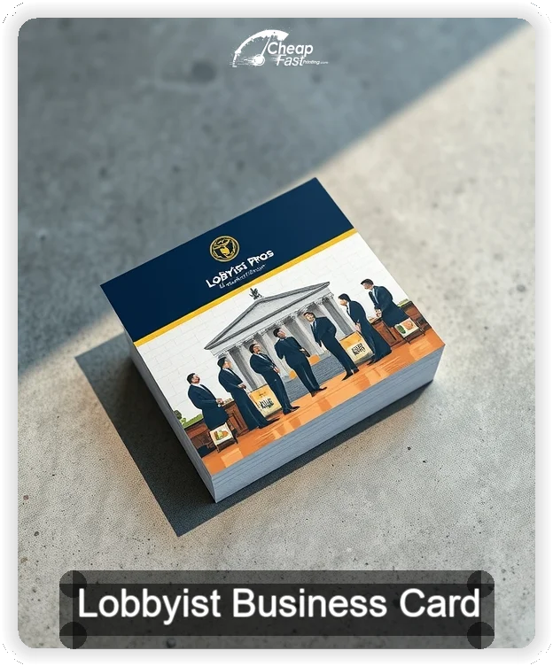 Lobbyist business card design sample
