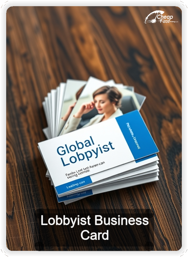 Lobbyist business card design sample