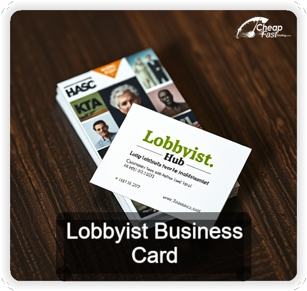 Lobbyist business card design sample