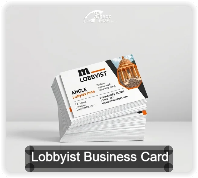 Lobbyist business card design sample