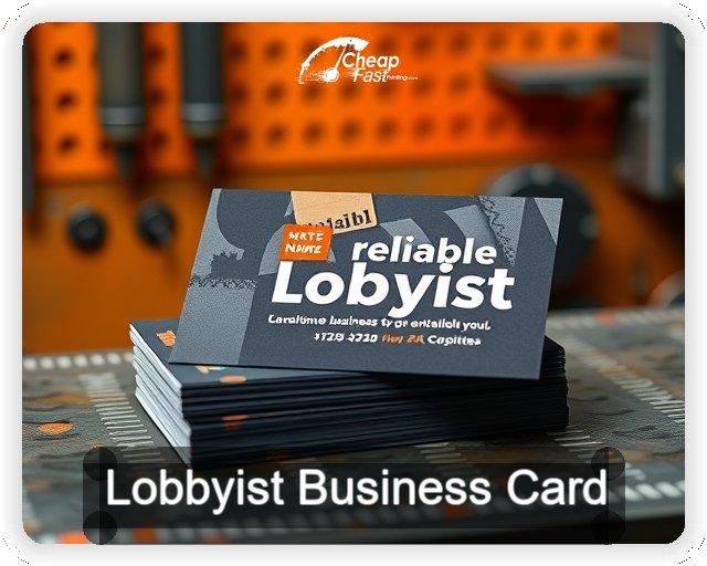 Lobbyist business card design sample
