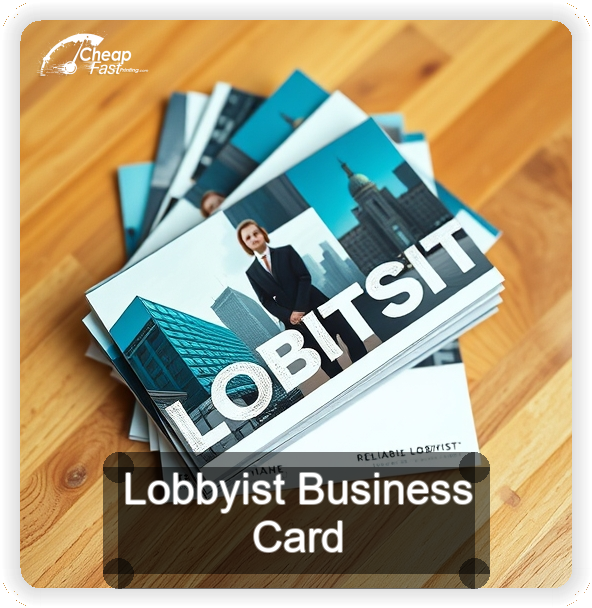 Lobbyist business card design sample