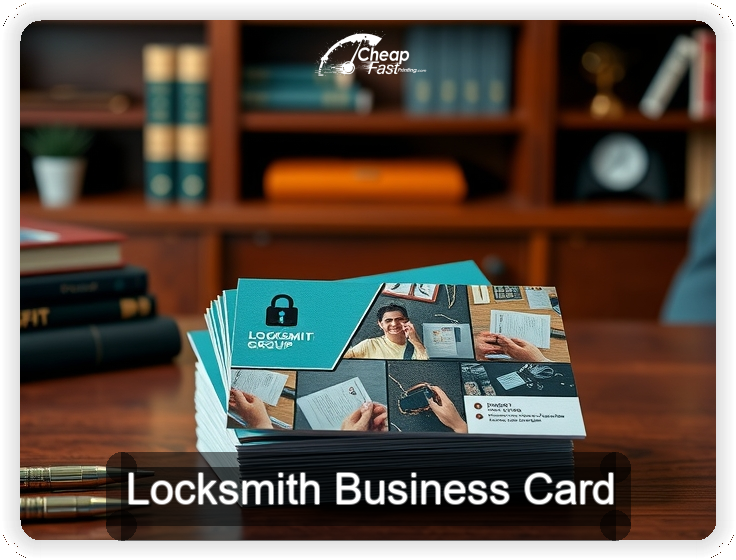 Locksmith business card design sample