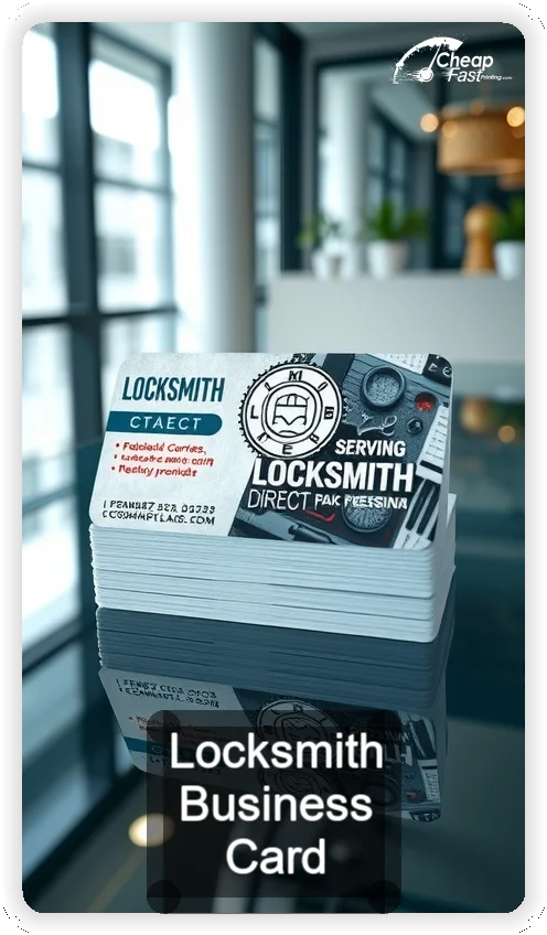 Locksmith business card design sample