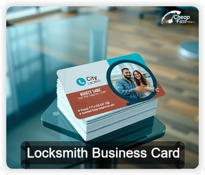 Locksmith business card design sample