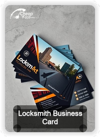 Locksmith business card design sample