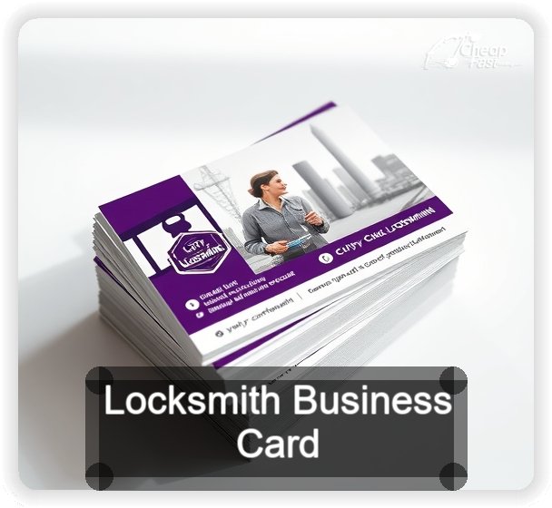 Locksmith business card design sample