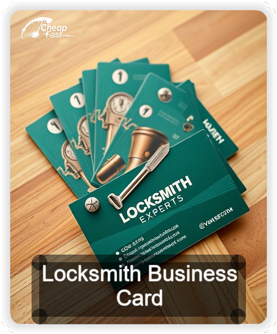Locksmith business card design sample