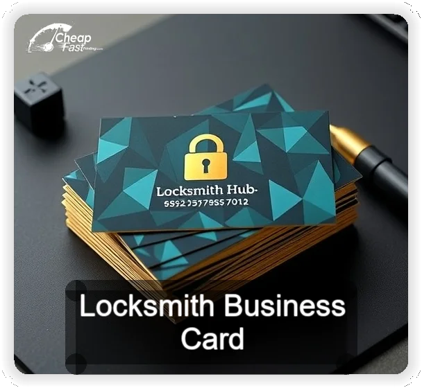Locksmith business card design sample