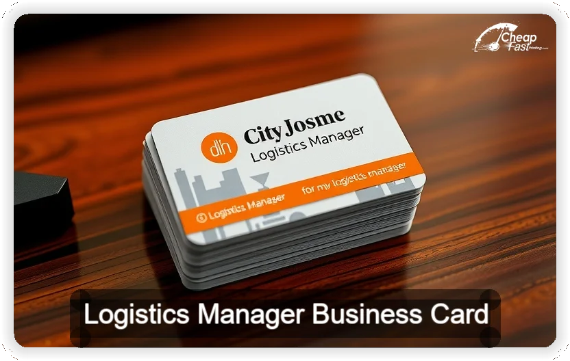Logistics Manager business card design sample