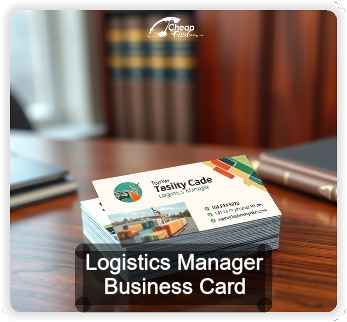 Logistics Manager business card design sample