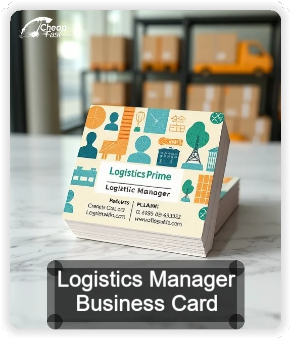 Logistics Manager business card design sample