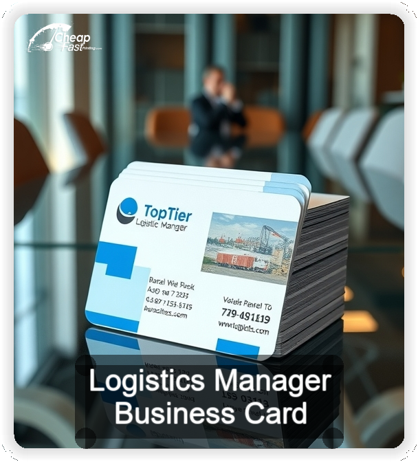 Logistics Manager business card design sample
