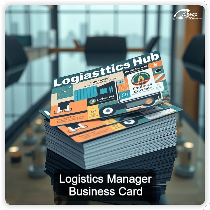Logistics Manager business card design sample