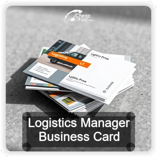 Logistics Manager business card design sample