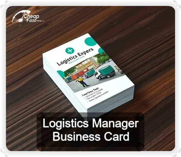Logistics Manager business card design sample