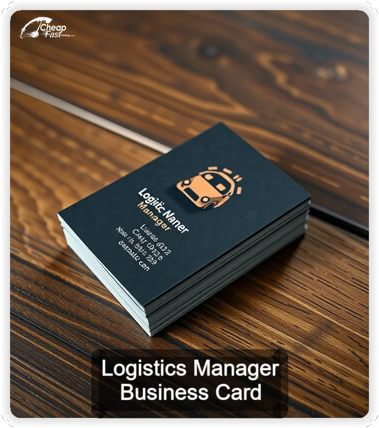 Logistics Manager business card design sample