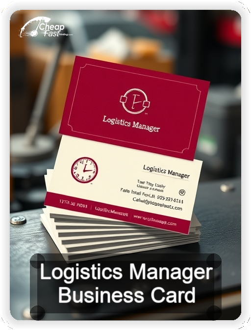 Logistics Manager business card design sample