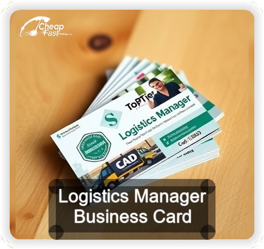 Logistics Manager business card design sample
