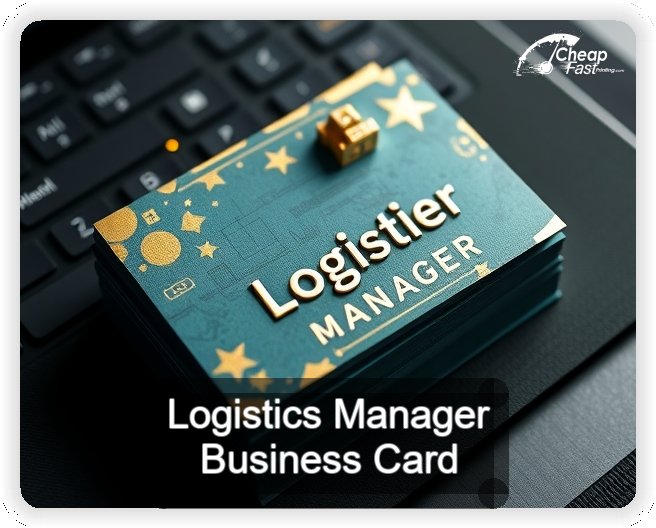 Logistics Manager business card design sample