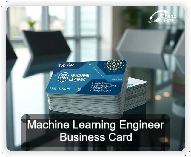 Machine Learning Engineer business card design sample