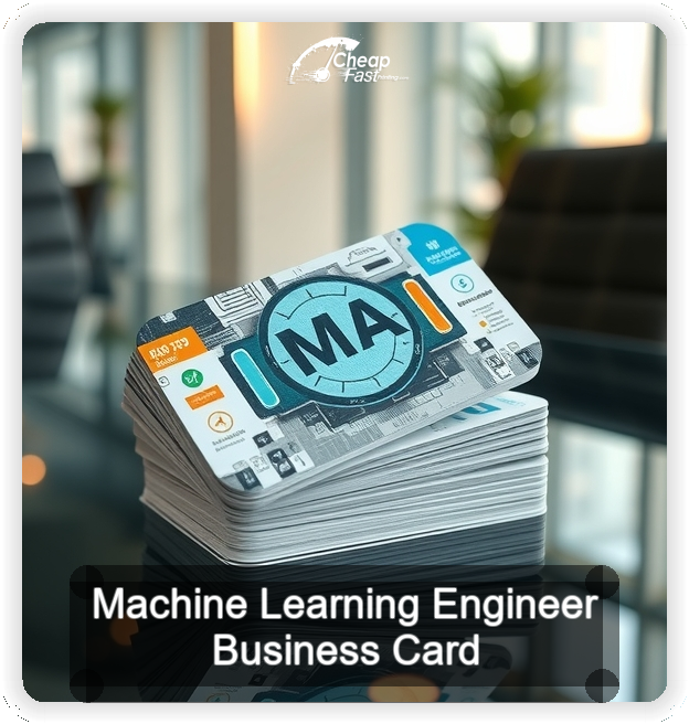 Machine Learning Engineer business card design sample